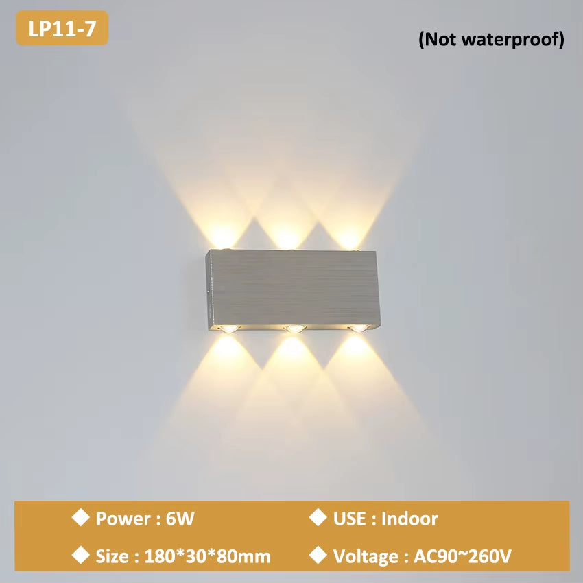 LED Indoor Home Decor Wall Lamp Aluminium Bedroom Bedside Lamp Living Room Corridor Study Room Decoration Wall Lights LP-011