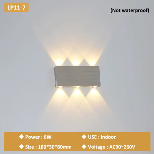 LED Indoor Home Decor Wall Lamp Aluminium Bedroom Bedside Lamp Living Room Corridor Study Room Decoration Wall Lights LP-011