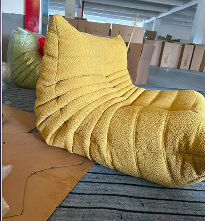 Caterpillar Single Sofa Lazy Couch Tatami Living Room Bedroom Lovely Leisure Single Chair Reading Chair Balcony Rocking Chair