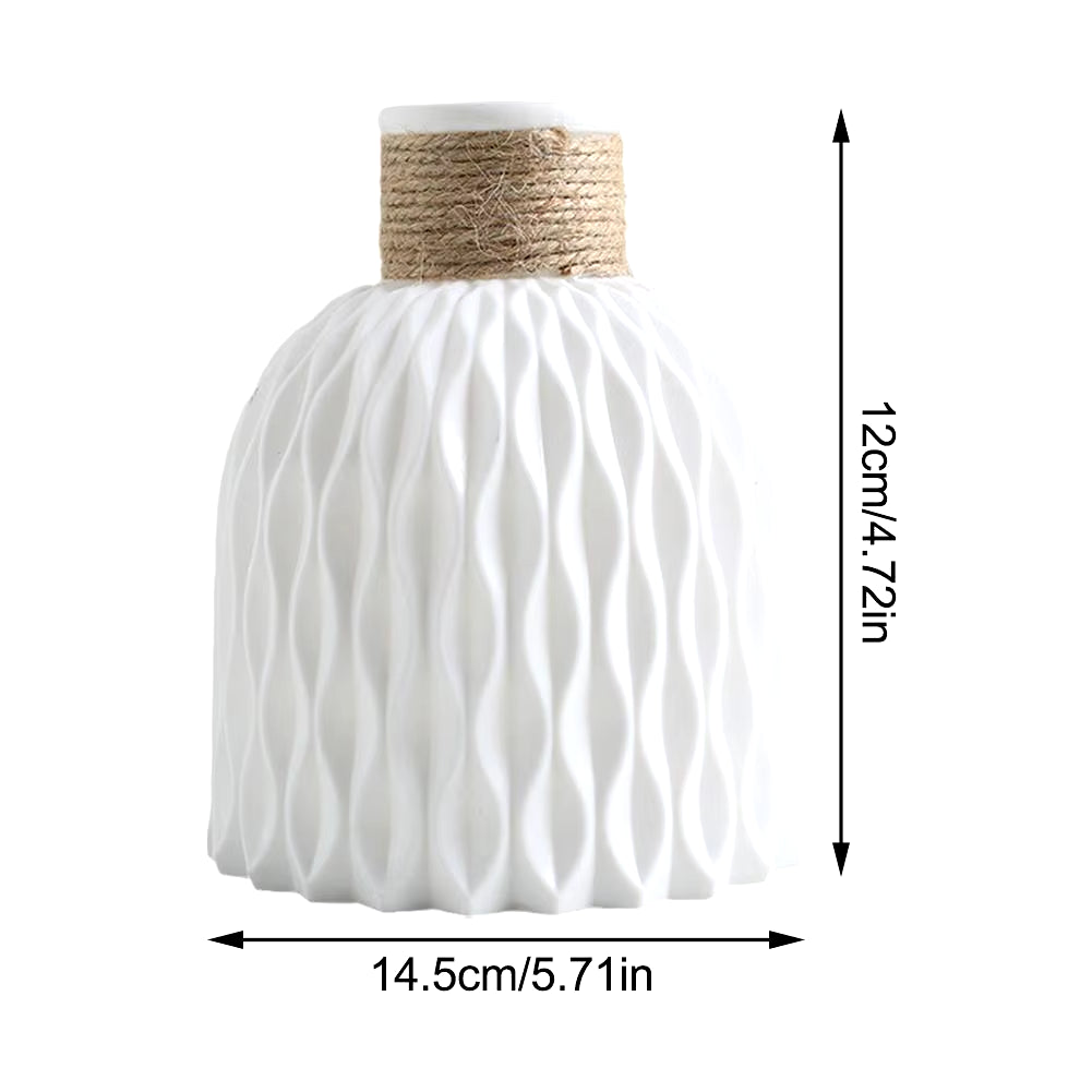 Rope Plastic Vase Flower Arrangement DIY Flowerpot Living Room Porcelain Imitation Flower Ware Home Decoration Ornaments