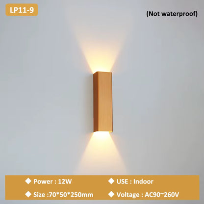 LED Indoor Home Decor Wall Lamp Aluminium Bedroom Bedside Lamp Living Room Corridor Study Room Decoration Wall Lights LP-011