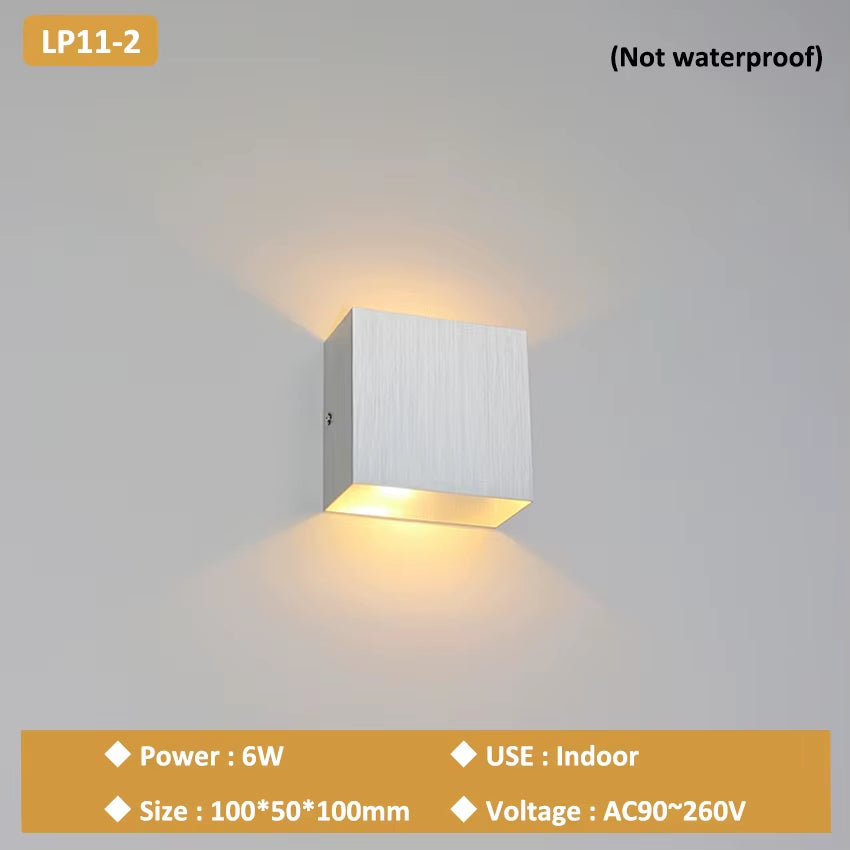 LED Indoor Home Decor Wall Lamp Aluminium Bedroom Bedside Lamp Living Room Corridor Study Room Decoration Wall Lights LP-011