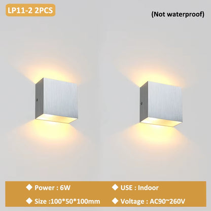 LED Indoor Home Decor Wall Lamp Aluminium Bedroom Bedside Lamp Living Room Corridor Study Room Decoration Wall Lights LP-011