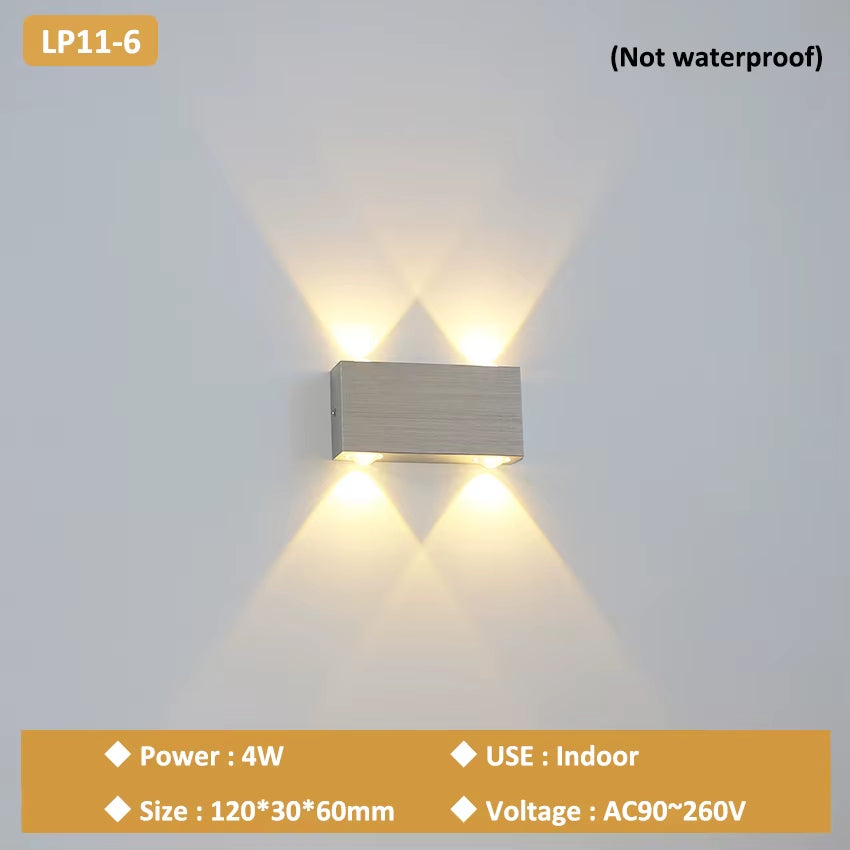 LED Indoor Home Decor Wall Lamp Aluminium Bedroom Bedside Lamp Living Room Corridor Study Room Decoration Wall Lights LP-011