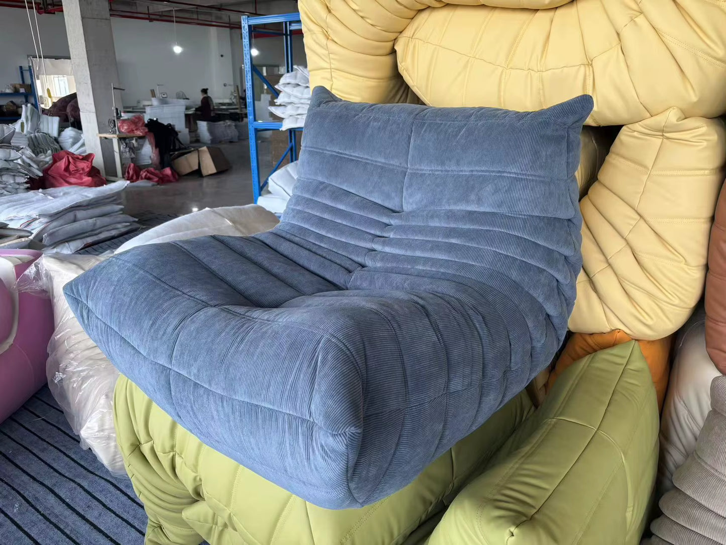 Caterpillar Single Sofa Lazy Couch Tatami Living Room Bedroom Lovely Leisure Single Chair Reading Chair Balcony Rocking Chair