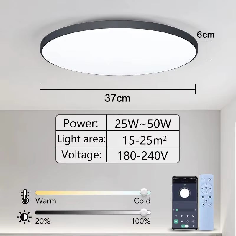 Smart Led Ceiling Lamp 36W 50W 220V Dimmable Modern Led Ceiling Lights with APP Remote Control for Bedroom Living Room