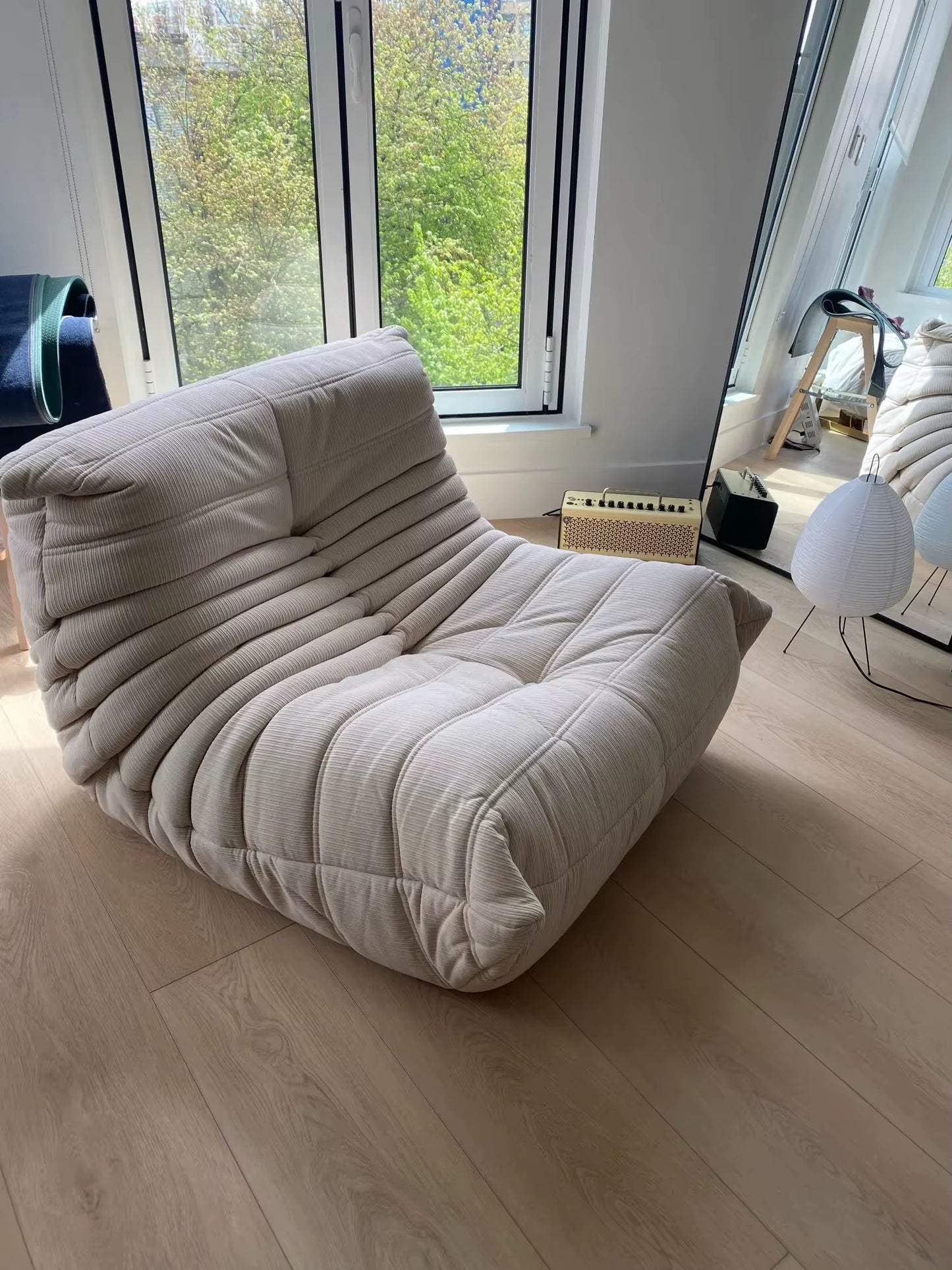 Caterpillar Single Sofa Lazy Couch Tatami Living Room Bedroom Lovely Leisure Single Chair Reading Chair Balcony Rocking Chair