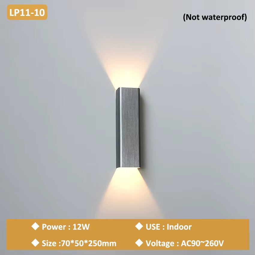 LED Indoor Home Decor Wall Lamp Aluminium Bedroom Bedside Lamp Living Room Corridor Study Room Decoration Wall Lights LP-011