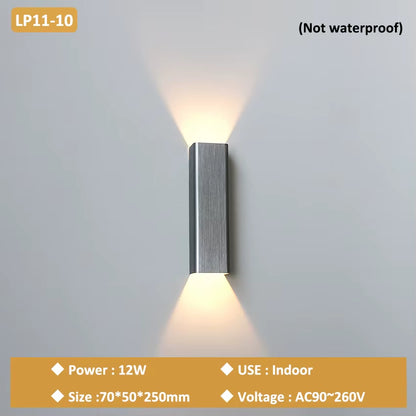 LED Indoor Home Decor Wall Lamp Aluminium Bedroom Bedside Lamp Living Room Corridor Study Room Decoration Wall Lights LP-011