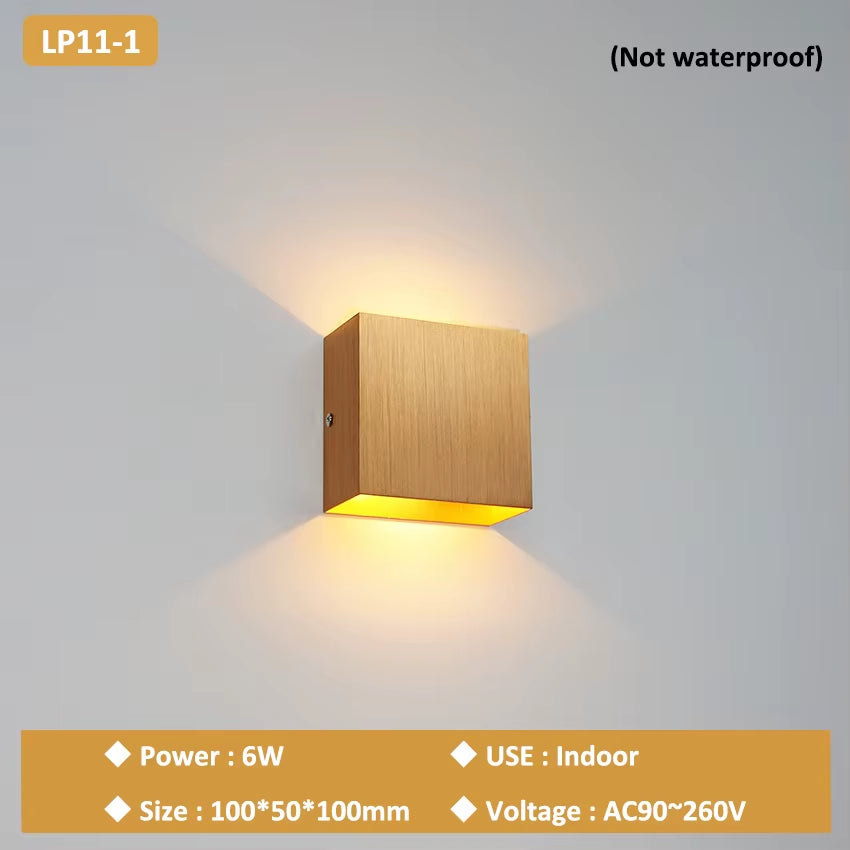 LED Indoor Home Decor Wall Lamp Aluminium Bedroom Bedside Lamp Living Room Corridor Study Room Decoration Wall Lights LP-011