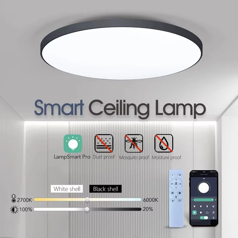 Smart Led Ceiling Lamp 36W 50W 220V Dimmable Modern Led Ceiling Lights with APP Remote Control for Bedroom Living Room